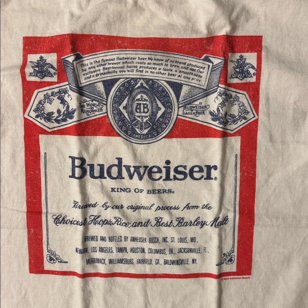 NWT Junk Food Budweiser Classic Tee - Picture 6 of 7